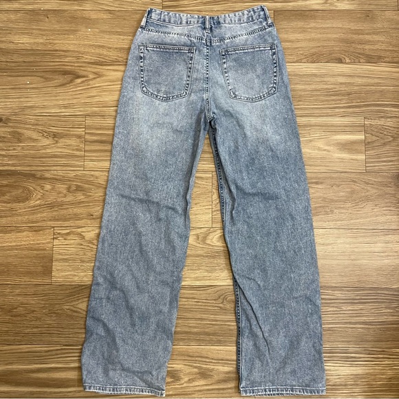 OAT New York High Rise Wide Leg Light Wash Cloud Luxe Denim Jeans - Picture 11 of 12